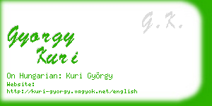 gyorgy kuri business card