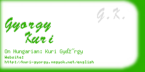 gyorgy kuri business card